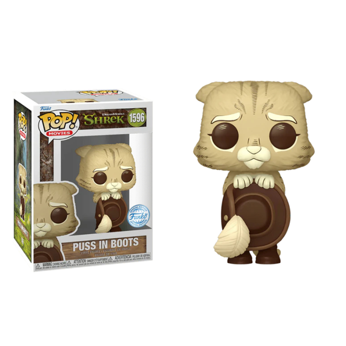 Funko Pop! Movies: Shrek 1596 Puss in Boots Special Edition Sepia ของเล่น ของสะสม vinyl figure model