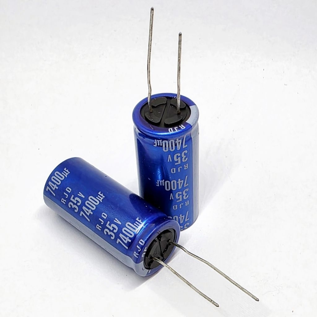 (1 ตัว) คาปาซิเตอร์ 7400uF 35V , Electrolytic Capacitor  , ตัวเก็บประจุ อิเล็กโตไลท์ ทนความร้อน 85°C