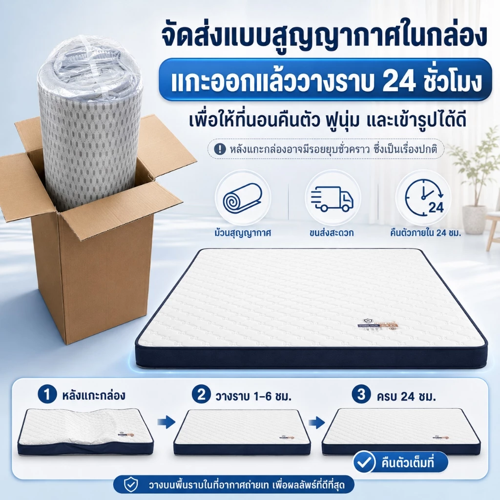 ที่นอนยางพารา 100% 3/3.5/4/5/6ฟุต ที่นอนเพื่อสุขภาพ ลดอาการปวดหลัง ไม่มีฟอร์มาลดีไฮด์ ส่งฟรี COD thumbnail 10