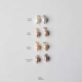 ares.nature - สร้อยไข่มุกแท้ classic pearl สร้อยพร้อมจี้ไข่มุกแท้ (stainless steel)
