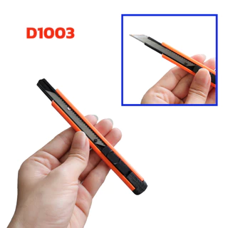 คัตเตอร์อเนกประสงค์ พกพาง่าย ขนาดกระทัดรัด ใบมีดสีดำ โลหะผสมเหล็ก ใบมีด 9 มม.