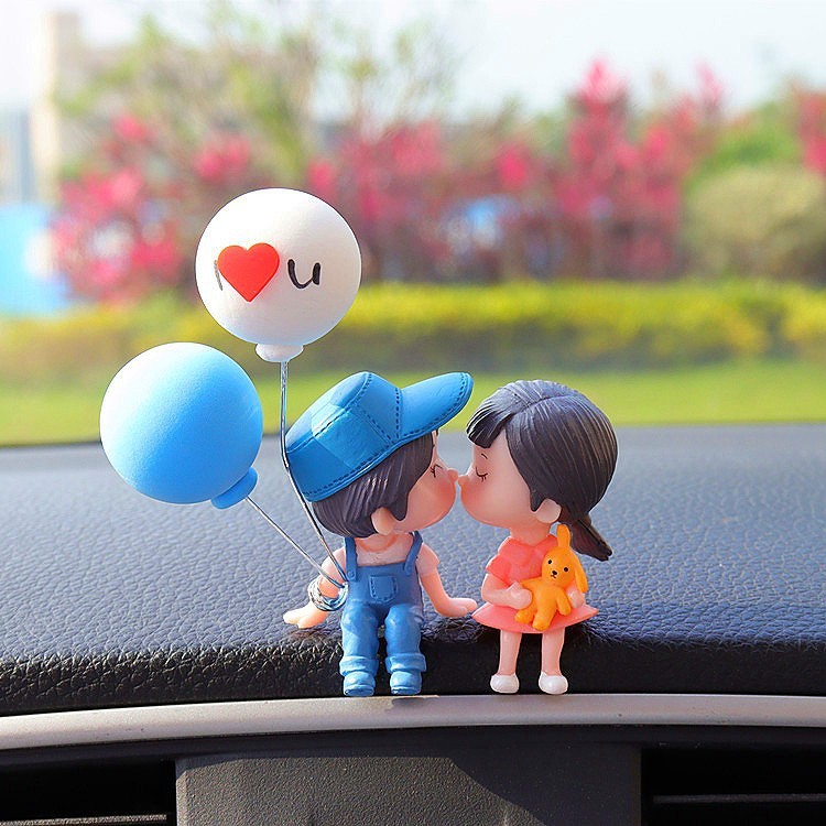ตุ๊กตาคู่รักเรซินน่ารัก สำหรับตกแต่งรถยนต์และบ้าน