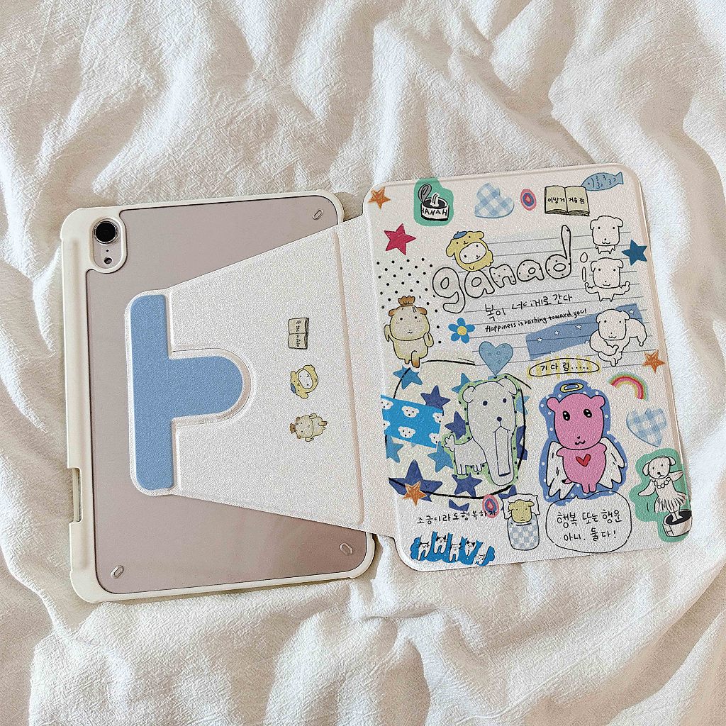 🚚ส่งใน 24 ชม🚚case iPad Air8 Gen11 Gen10 ที่ใส่ปากกา Ganadi เคสiPadหมุน 360°iPad Air6 Air7 Gen9 10.2