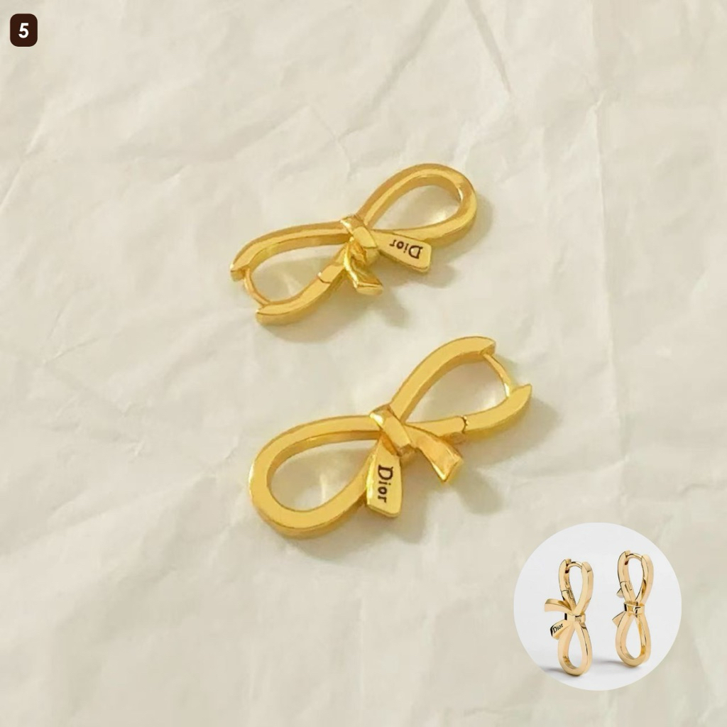 🔥พร้อมส่ง🔥ต่างหูโบว์ทอง |☀️GOLD RIBBON ss26 EARRING