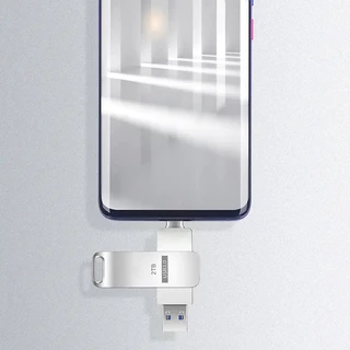 แฟลชไดรฟ์ Type-C/Micro USB 512GB/1TB ใช้กับโทรศัพท์และคอมพิวเตอร์ รองรับทุกระบบ ไม่ต้องติดตั้งแอป
