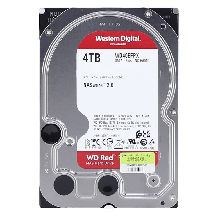 WD RED PLUS 4TB 5400RPM SATA3 (WD40EFPX) HDD