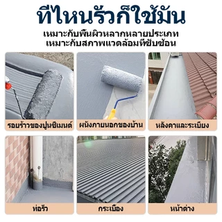 สีกันน้ำรั่วซึม กาวกันน้ํารั่วซึม สีกันซึม ทาหลังคา ดาดฟ้า ผนัง ห้องน้ำ รอยแตก ทนแดดทนฝน 1000ml