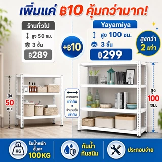 YYM ชั้นวางของ 200/180CM ชั้นเหล็ก ชั้นวางของเหล็ก อัพเกรดแข็งแรง สามารถใช้งานได้ในโกดังและห้องครัว รับน้ำหนัก900KG