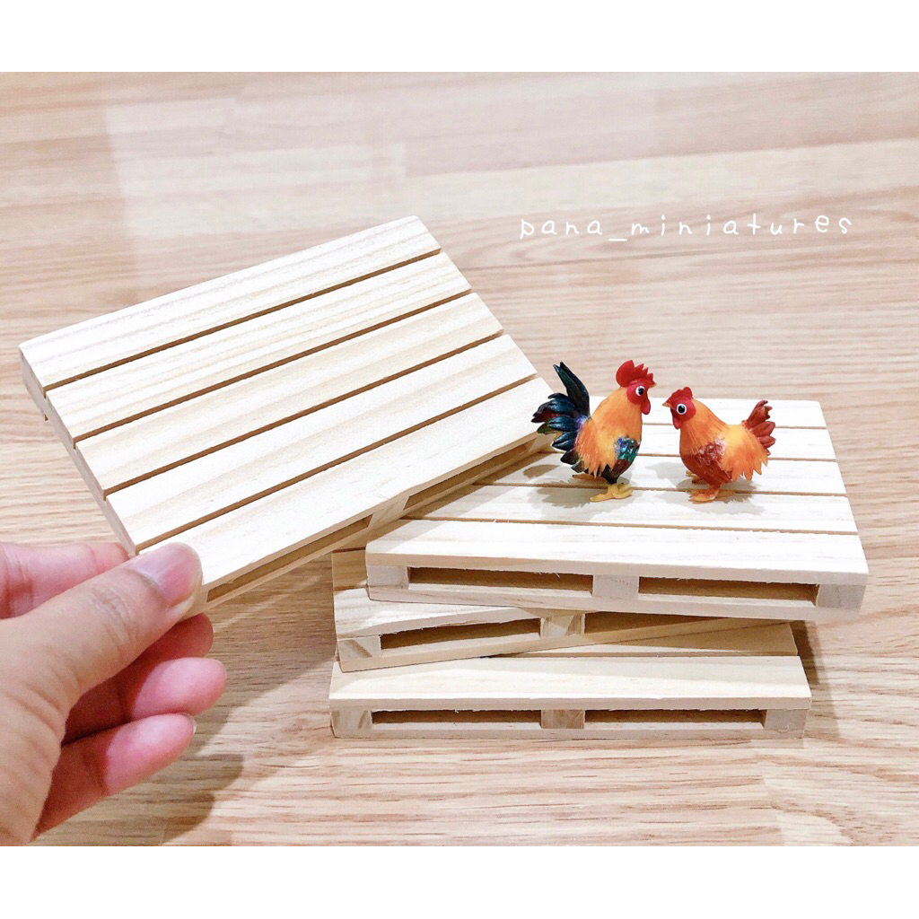 ไม้พาเรท ไม้วางของอเนกประสงค์ ตกแต่งสวนแห้ง ขนาด 7.5x11.5x1.5 cm. ราคา/ชิ้น
