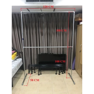 ราวตากผ้า 2 ชั้น ท่อเหล็กประปา 6 หุน(3/4 นิ้ว) ขนาดยาว 1.5 เมตร x สูง 2 เมตร กว้าง 0.58 เมตร