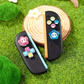 ส่งทันที🔥ปุ่มทิศทาง D-Pad + ABXY สำหรับ Nintendo Switch 2/Oled/V1/V2 ลาย Flower