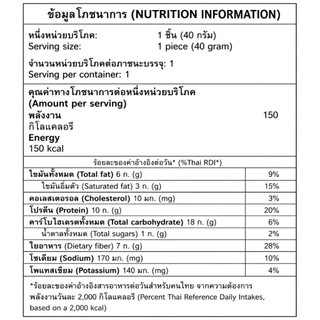 FITLY CRISPY Protein Bar โปรตีนบาร์ | 40 กรัม | โปรตีน 25% | ไม่มีน้ำตาลเติม | ไฟเบอร์สูง