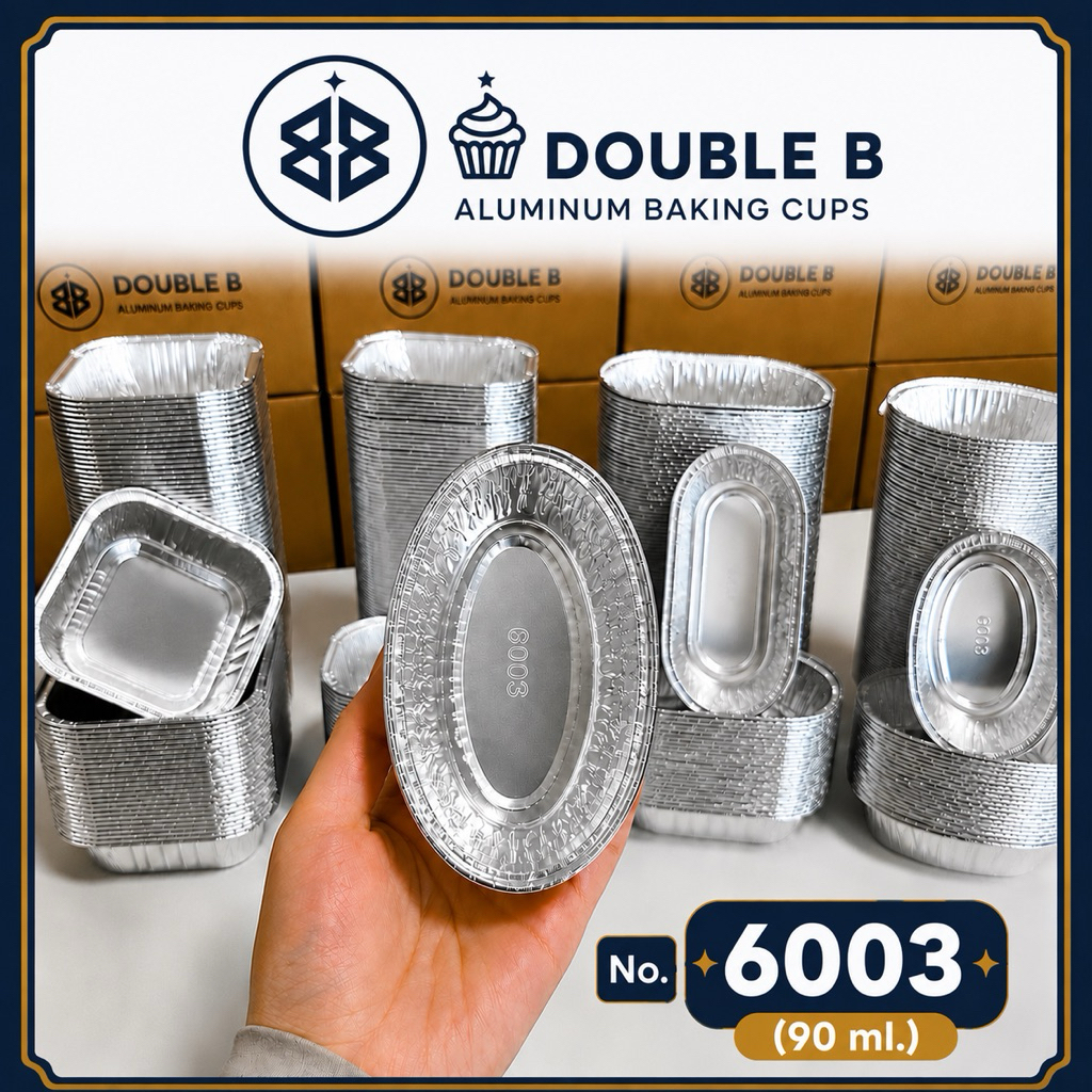 ถ้วยฟอยล์ 6003 ( ถ้วย + ฝาปิด) ** 100 ชุด**