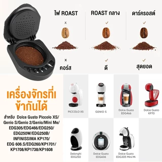 Voel ☕☕☕【จัดส่งทันที】อะแดปเตอร์แคปซูลกาแฟแบบใช้ซ้ําได้สําหรับ Dolce Gusto/Genio S/Crema/Pod เครื่องบด