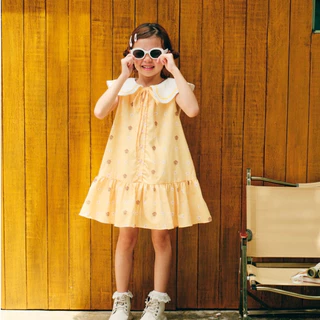 lookbookpetite x saeson | s'more dress สี pink daisy field, golden daisy field