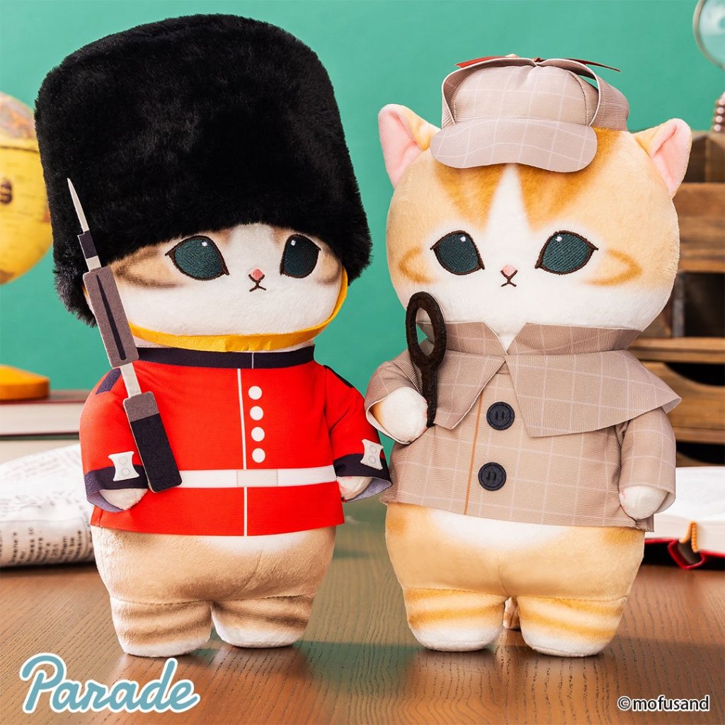 [⭐️แท้/ญี่ปุ่น] ตุ๊กตา Mofusand Fluffy Journey BIG Plush Toy England [Detective Nyan] - Mofusand ของ