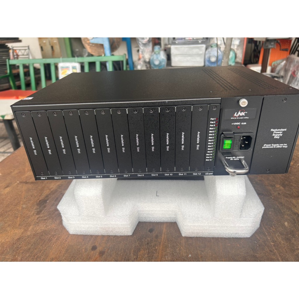 LINK Rack Mount Media Converter Chassis รุ่น UT-3012 ขนาด 3U สำหรับติดตั้ง Media Converter 12 ช่อง ข