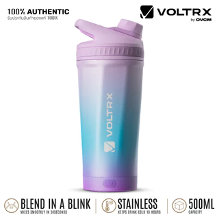 [พร้อมส่ง!] VOLTRX แก้วเชคโปรตีน ปั่นไฟฟ้า Stainless Steel Shaker ขนาด 500ML รุ่น CHILLMIX