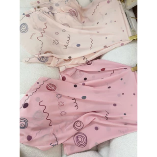Thebest-Monotone Printedhijab ผ้าชีฟองพรีเมี่ยม ลายลิขสิทธิ์ 💢ขนาดก่อนเย็บริม1.15*1.15cm💢