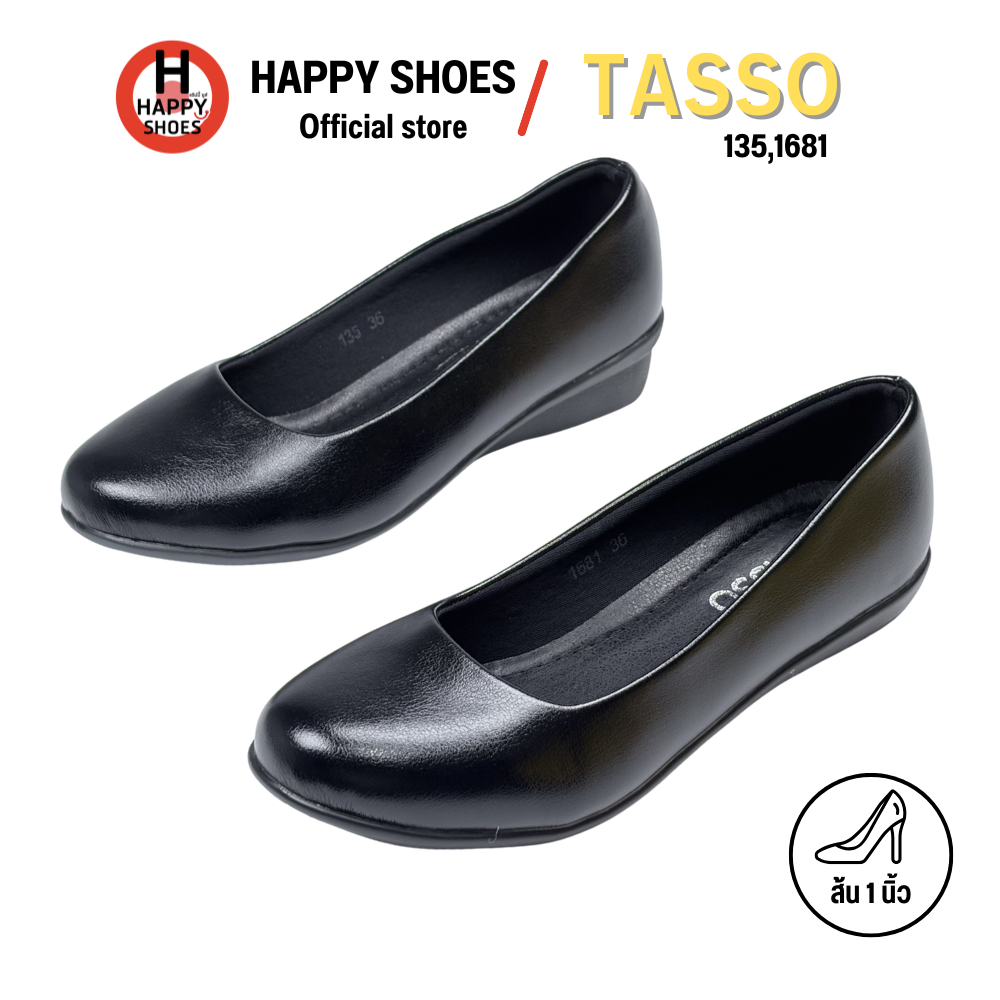 TASSO ทัสโซ่ 135,1681 รองเท้าคัทชู สำหรับผู้หญิง ส้น 1 นิ้ว หนังนุ่ม สวมใส่สบายเท้า