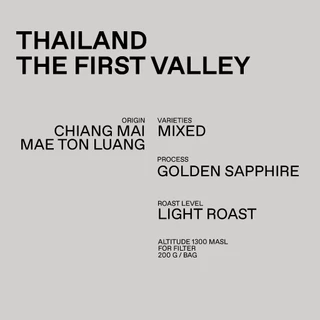 Factory Coffee เมล็ดกาแฟ Mae Ton Luang - First Valley l Golden Sapphire Process (บรรจุ200g)