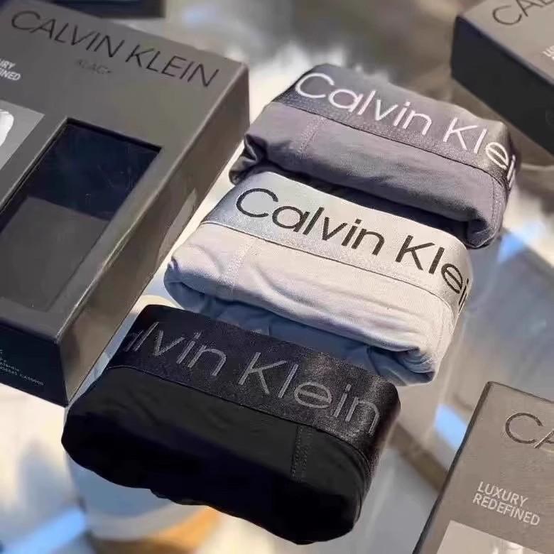 CALVIN KLEIN UNDERWEAR Modal กางเกงในผู้ชาย กางเกงบ๊อกเซอร์ผู้ชาย กระชับ ใส่สบาย ระบายอากาศดี กล่องละ 3 ชิ้น นำเข้าของแท