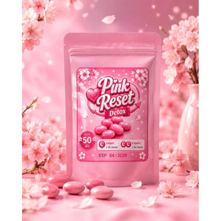 Pink Reset Detox เม็ดชมพู 1 ซองบรรจุ 50 เม็ด( ตะกร้ามัดรวมญี่ปุ่น )