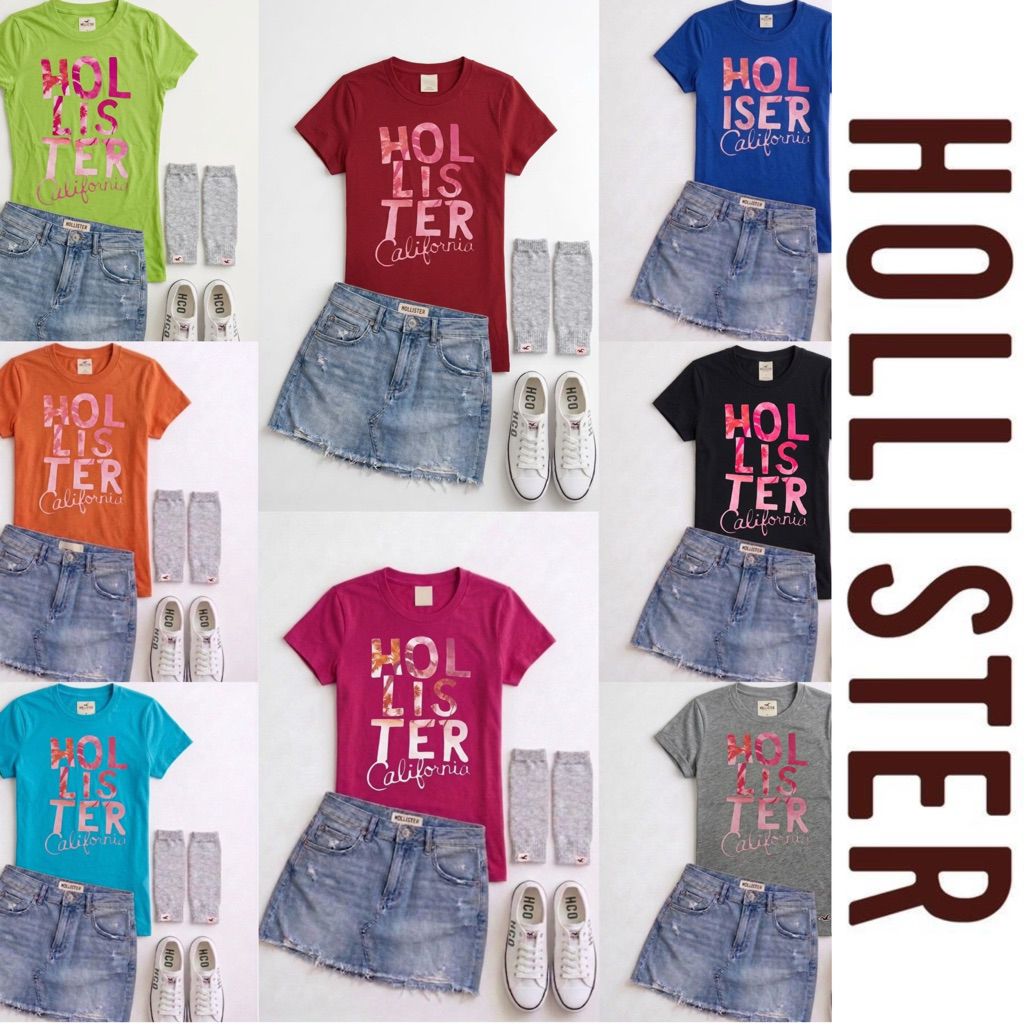 "คอลเลกชันเสื้อยืด Hollister California(XX123) สีสันรับซัมเมอร์" (Hollister California Bright Graphi