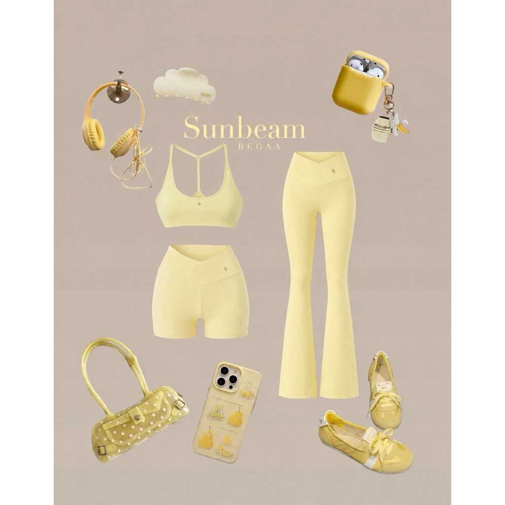 Muse Set (เซท 2 ชิ้น : เสื้อ + กางเกงขาสัั้น) ชุดออกกำลังกาย ชุดโยคะ ชุดฟิตเนส | BEGAA.CLUB