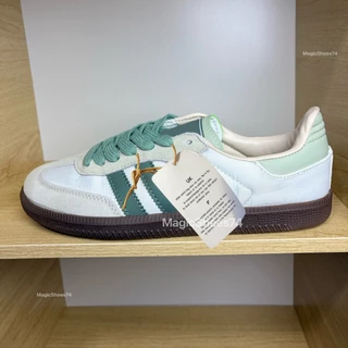 🌈มาใหม่ รองเท้าผ้าใบสีเขียว ใส่สบาย มีไซส์ 36-45 กำลังฮิต พร้อมกล่อง+เชือก