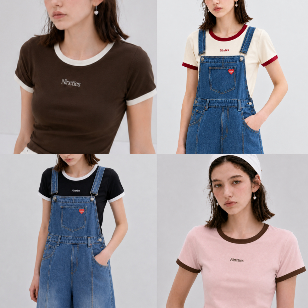 ‼️Exclusive at Online‼️( S / M / L) Nineties Basic เสื้อยืด เบสิก รุ่น Ringer Nineties