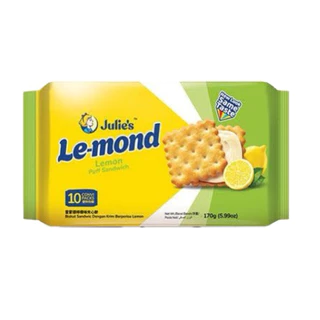 Julie’s จูลี่ส์ เลมอนพัฟแซนวิช 170-180g ขนมปังกรอบสอดไส้ ชีส ช็อกโกแลต เลมอน เพลิน อาหารว่าง