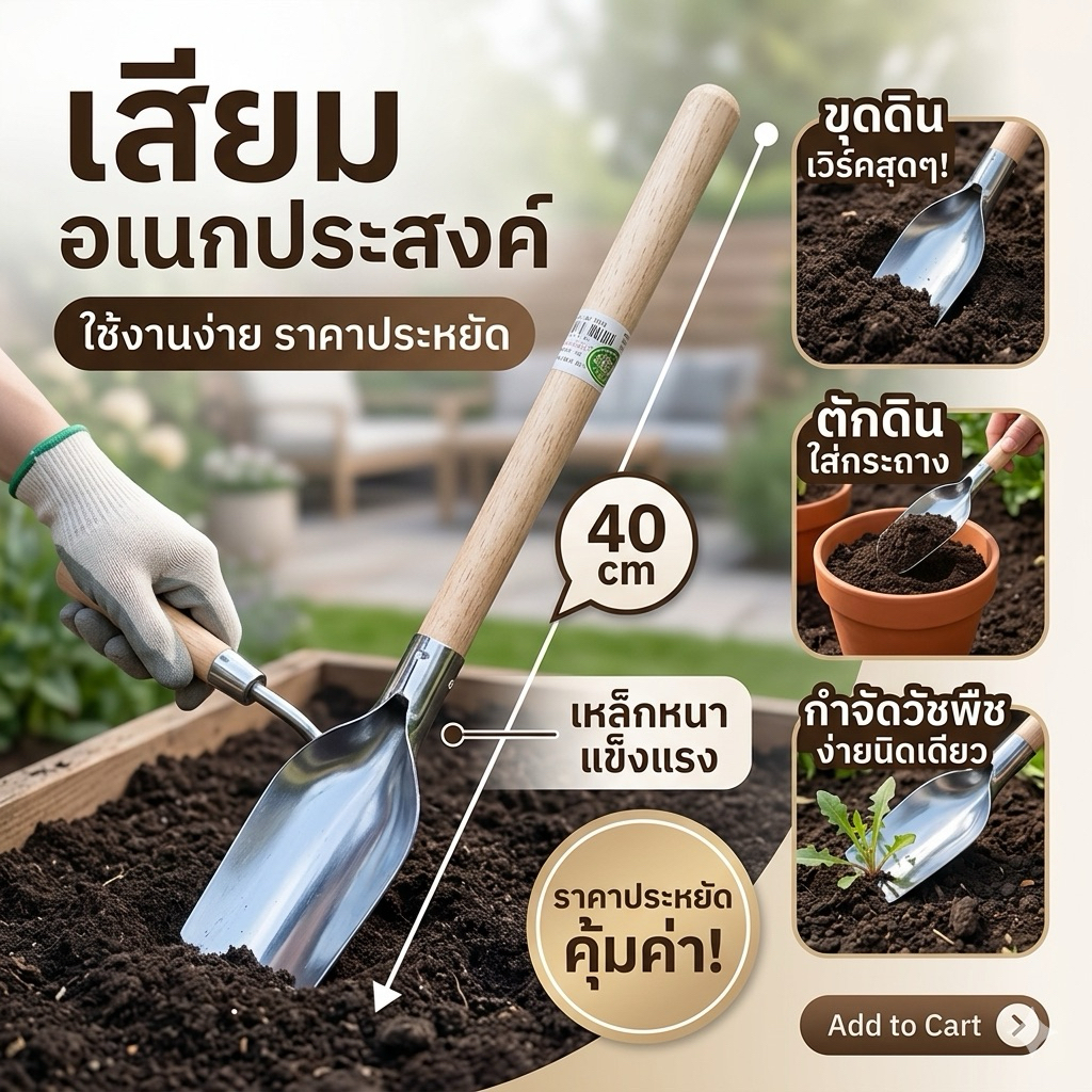 ✅️เสียม🌳เสียมไม้✅️ขนาดเล็ก🌳น้ำหนักเบา✅️
