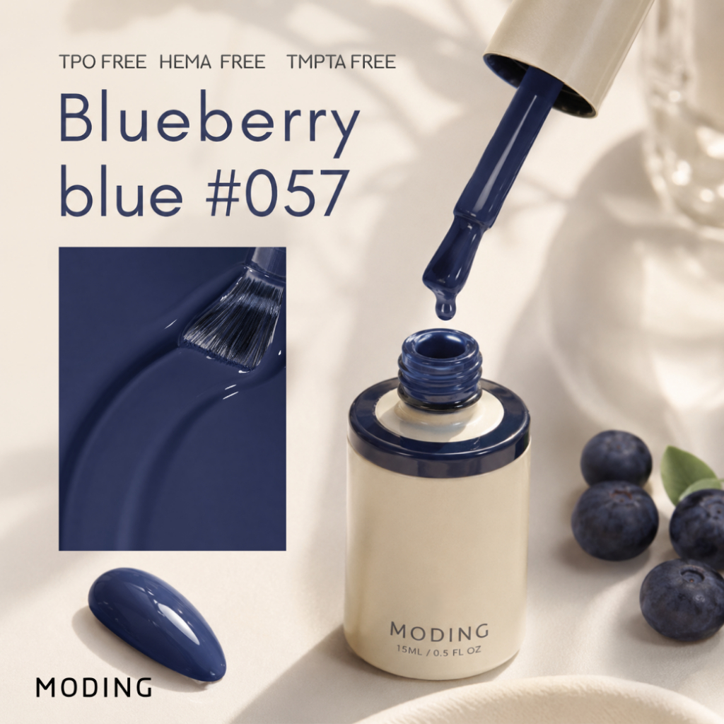 Blueberry blue Moding สีเจลโทนน้ำเงินบลูเบอร์รี่ #057