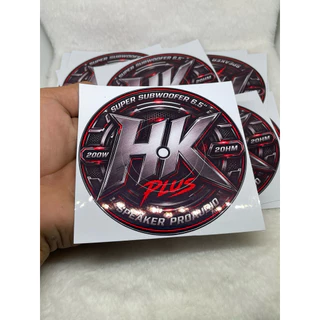 สติ๊กเกอร์ติดตูดดอกHk 6.5"โครงเหลือง 2โอม 200วัตต์ โครงปั๊มสีเหลือง