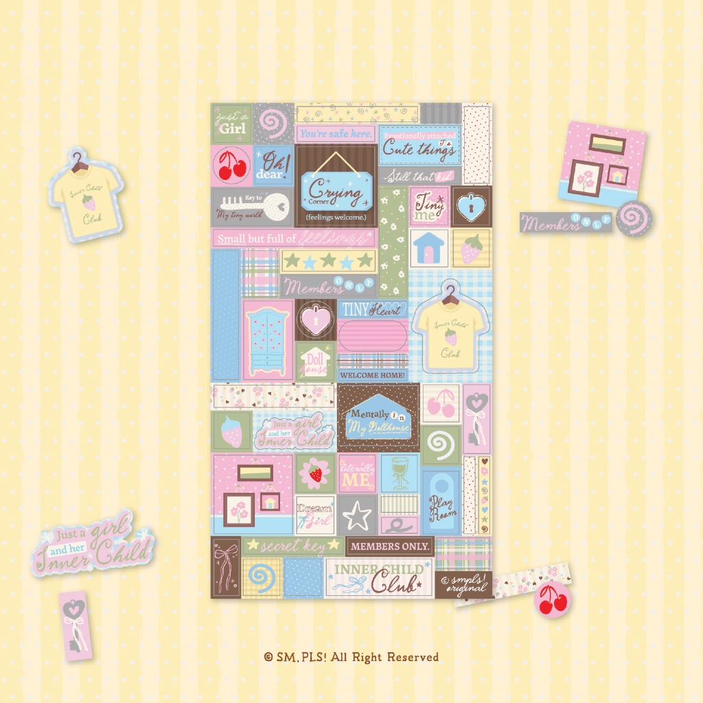 Random Inner Child Sticker / สติกเกอร์เนื้อด้านไดคัท (Inner Child Club Col.) - SM,PLS!