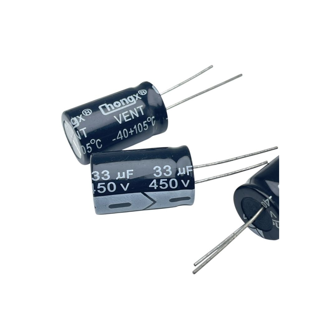 33uf 450v Capacitor คาปาซิเตอร์ (แพ็ค3ตัว)