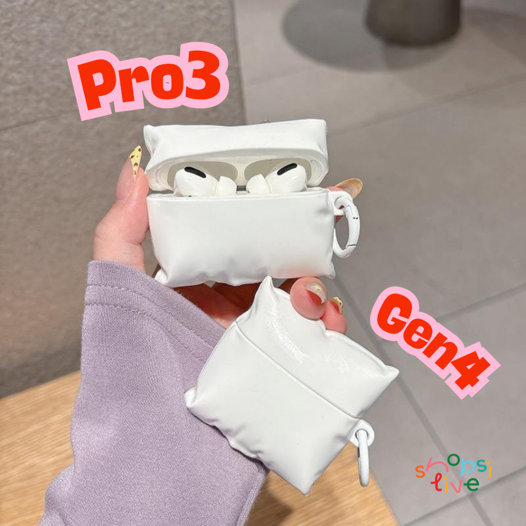 เคส AirPods Case Gen4 Pillow AirPods Case สำหรับ Gen4 Pro3 เคสแอร์พอร์ต ซิลิโคน SHOPSITIVE