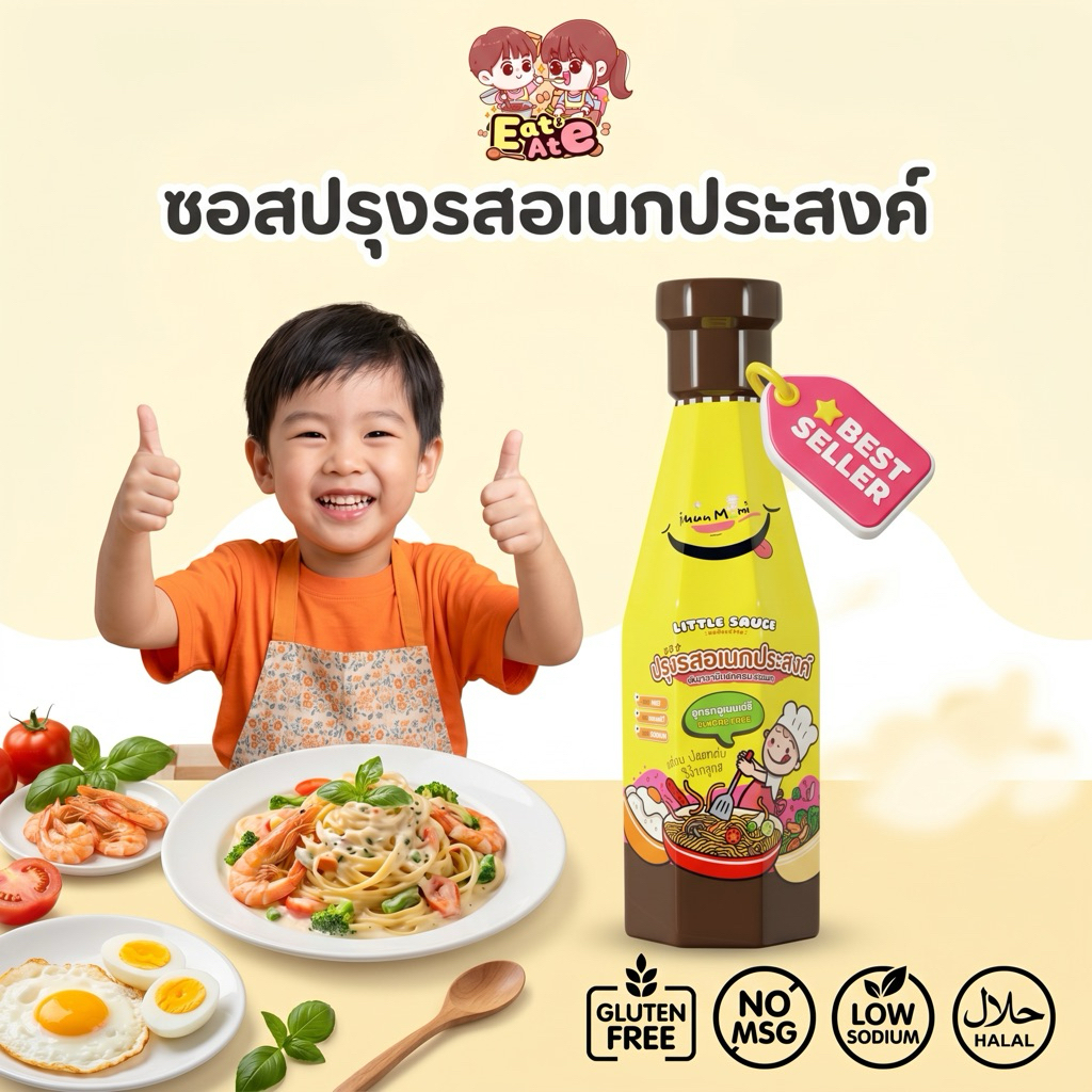 พร้อมส่ง‼️ซอสปรุงรสอเนกประสงค์ลิตเติ้ลซอส ผงปรุงรสเด็ก ซอสสำหรับเด็กสูตรที่ขายดีที่สุด‼️