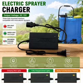 ปลั๊กชาร์จเครื่องพ่นยา 12V ที่ชาร์จแบตถังพ่นยา ตัวเรือน ABS สำหรับเครื่องพ่นยาไฟฟ้า เหมาะกับเครื่องพ่นยาไฟฟ้า 12V