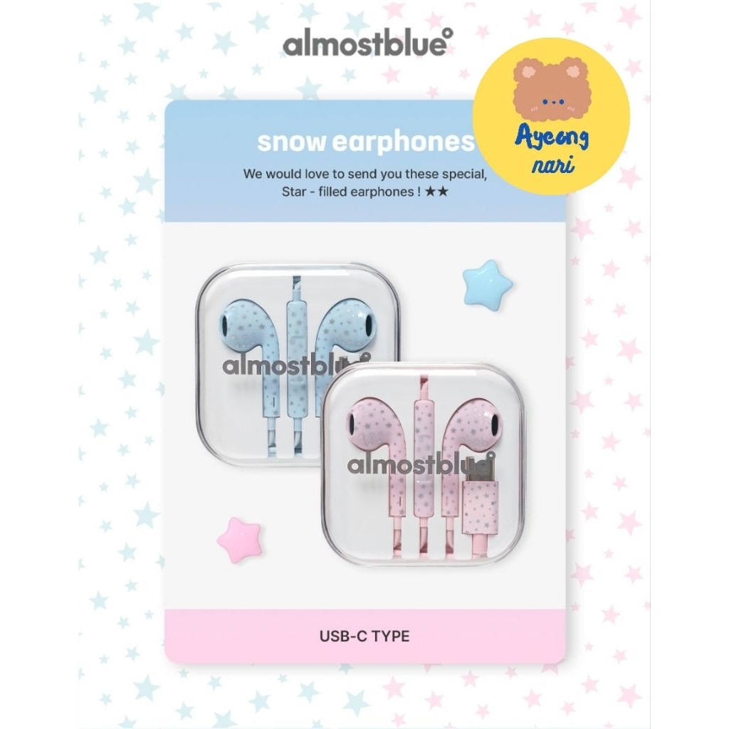 🛵 จัดส่ง 14/7 ❄️ almostblue SNOW EARPHONES C-Type (Renewal) หูฟัง มีสาย
