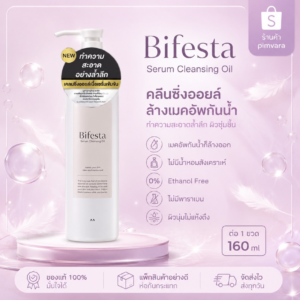 หมดอายุปี 28✨Bifesta Serum  Cleansing Oil 160 ml