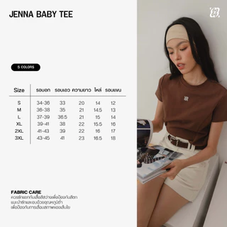 CHUUCHOP - (S-3XL) Jenna baby tee เสื้อยืดเบบี้ทรี ปักโลโก้ (C8362)