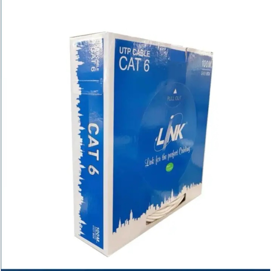 สายแลน LINK CAT 6 UTP LSZH กล่อง EASY BOX 100 เมตร SKU: US-9106LSZH-1