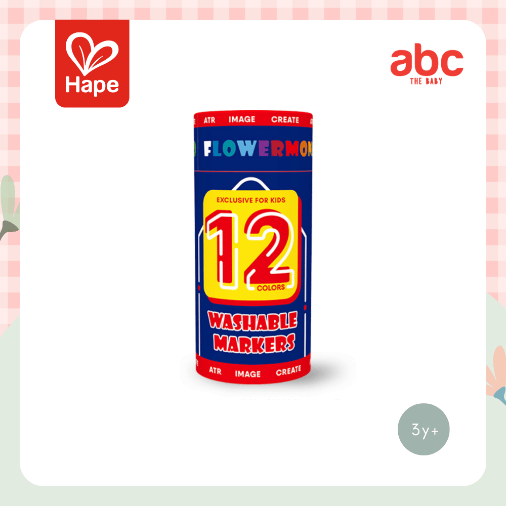 Hape - Washable Markers 12 Colors ปากกาสีล้างออกได้ 12 สี 3Y+ รูปที่ 7