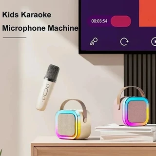 ลำโพงบลูทูธ K12 แบบไร้สาย ชุดไมโครโฟนพร้อมระบบคาราโอเกะสำหรับร้องเพลงในบ้านและกลางแจ้ง