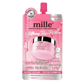 ** ยกกล่องX6ซอง ** มิลเล่ Mille whitening rose peptide 9 complex multivitamin gel cream 10 g. เจลครีมโบท็อกซ์