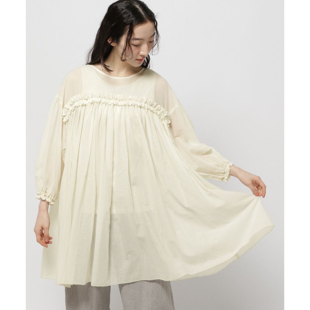 niko and ... เดรสทูนิก เนื้อผ้าเบา พลิ้ว  Voile Gathered Dress