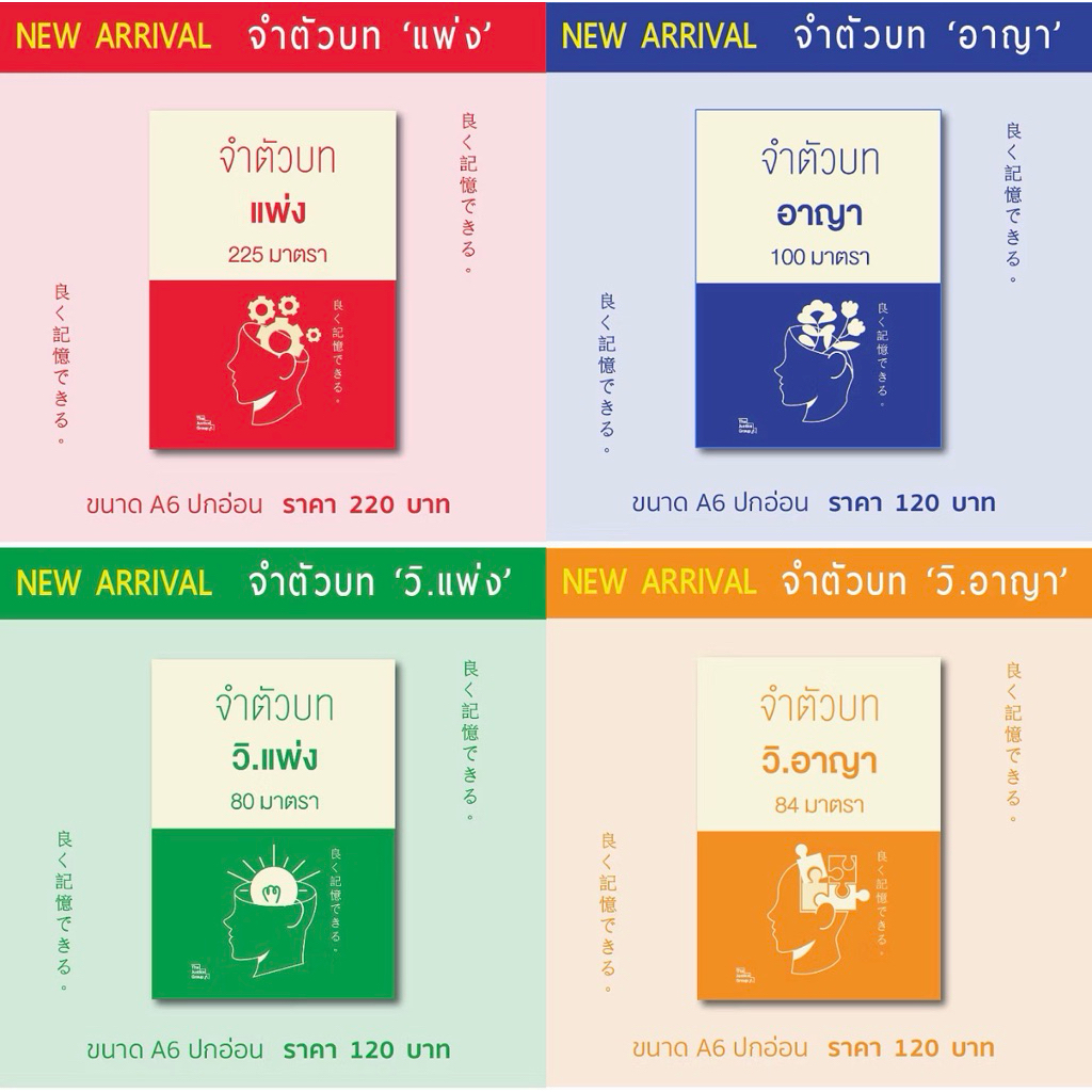 หนังสือ จำตัวบท ขนาด A6 คัดมาตราสำคัญ + ฎีกาน่าสนใจ