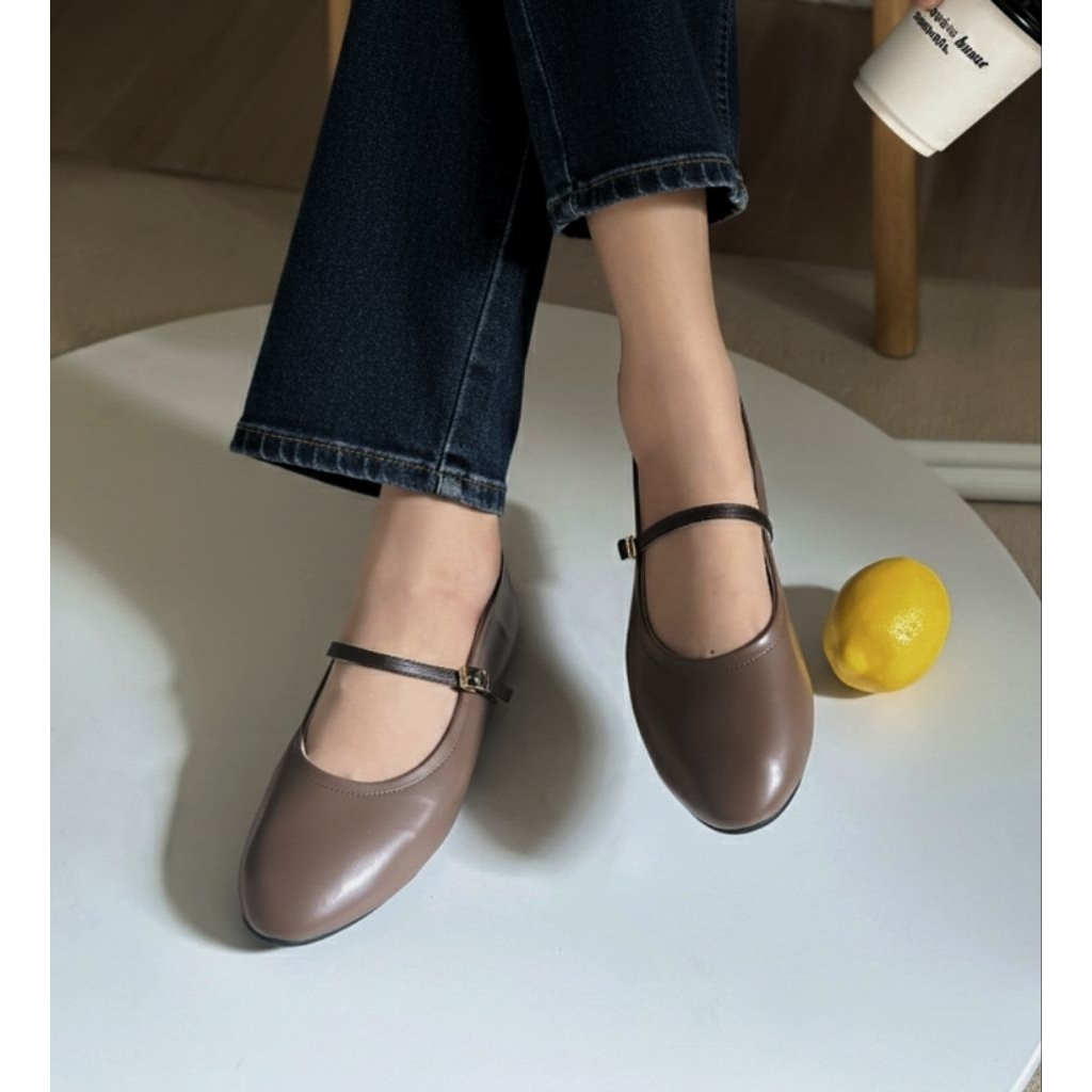 ACELA(เอเซล่า) รุ่น Mary jane สี Autumn Brown รองเท้านุ่มใส่สบาย